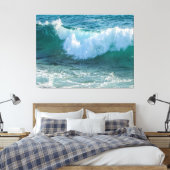 Geweldige Golfzee aan de kust van de zee Canvas Afdruk (Insitu (Slaapkamer))