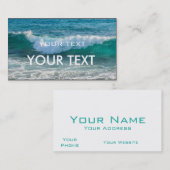 Geweldige Golfzee aan de kust van de zee Visitekaartje (Voorkant / Achterkant)