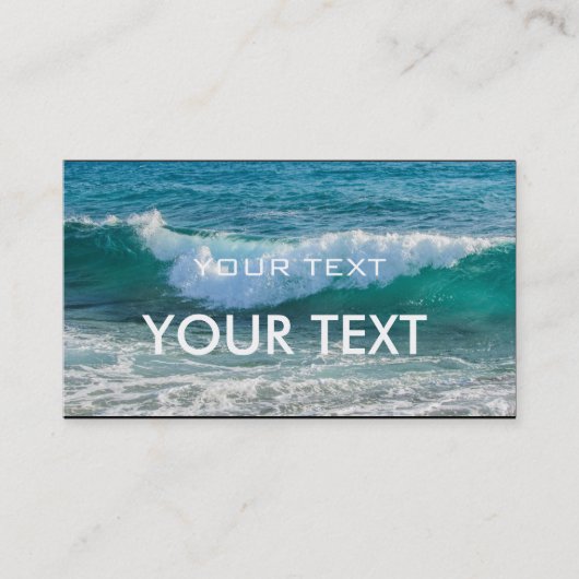 Geweldige Golfzee aan de kust van de zee Visitekaartje (Voorkant)
