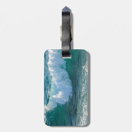 Geweldige Golfzee kust-zee-natuur Bagagelabel (Achterkant verticaal)