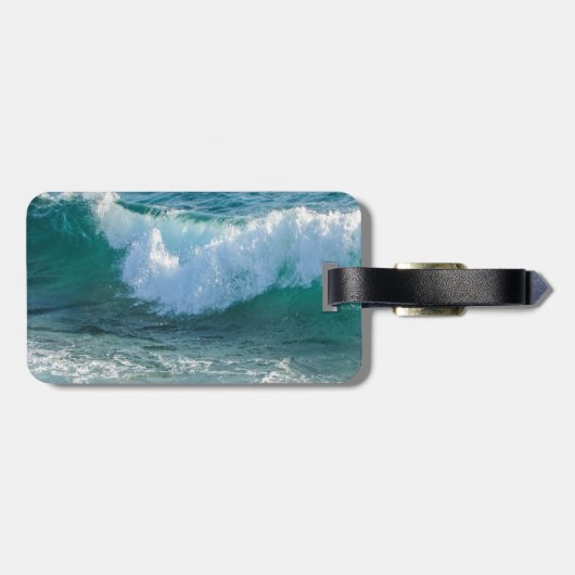 Geweldige Golfzee kust-zee-natuur Bagagelabel (Achterkant horizontaal)