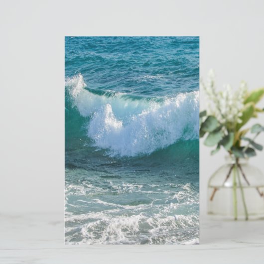 Geweldige Golfzee kust-zee-natuur Briefpapier (Staand voorkant)