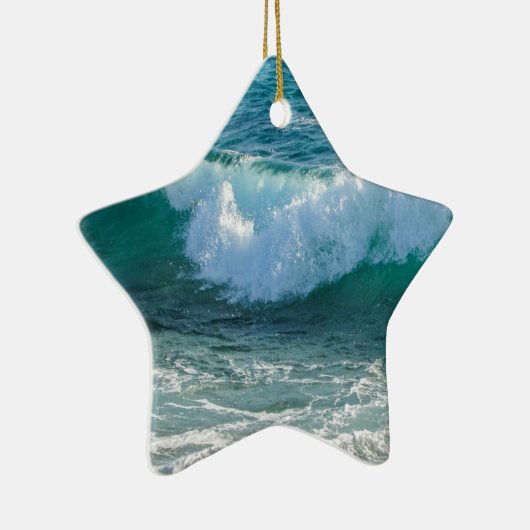 Geweldige Golfzee kust-zee-natuur Keramisch Ornament (Rechts)