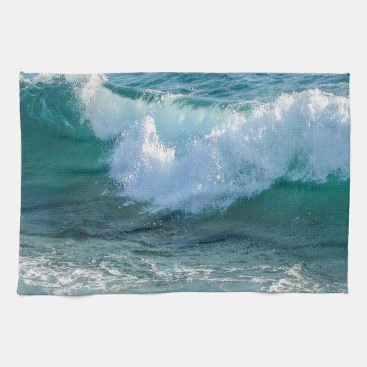 Geweldige Golfzee kust-zee-natuur Theedoek (Horizontaal)