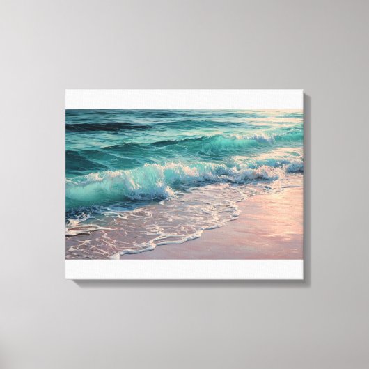 Geweldige golven canvas afdruk (Voorkant)