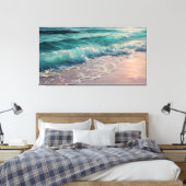 Geweldige golven canvas afdruk (Insitu (Slaapkamer))