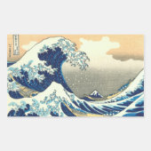 Geweldige golven rechthoekige sticker (Voorkant)