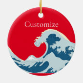 Geweldige golven Thunder_Cove Keramisch Ornament (Achterkant)