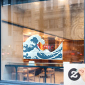 Geweldige golven Thunder_Cove Raamsticker (Cafe Raam)