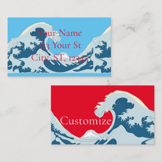 Geweldige golven Thunder_Cove Visitekaartje (Voorkant / Achterkant)