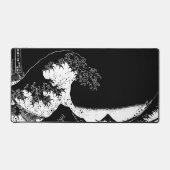 Geweldige golven van Kanagawa Black en White Bureaumat (Voorkant)