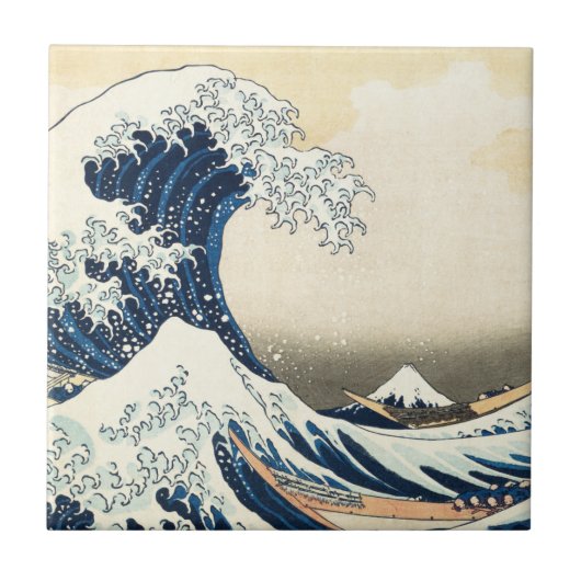 Geweldige golven van Kanagawa door Hokusai Japans  Tegeltje (Voorkant)