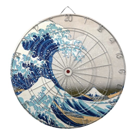 Geweldige golven van Kanagawa Hokusai Dartbord (Voorkant)