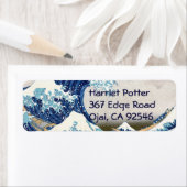 Geweldige golven van Kanagawa Hokusai Etiket (Insitu)