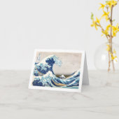 Geweldige golven van Kanagawa Hokusai Kaart (Gele Bloem)