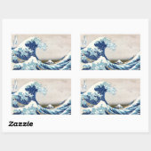 Geweldige golven van Kanagawa Hokusai Rechthoekige Sticker (Vel)