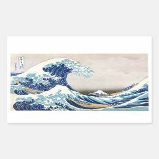 Geweldige golven van Kanagawa Hokusai Rechthoekige Sticker