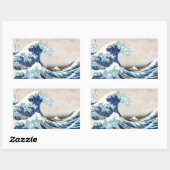 Geweldige golven van Kanagawa Hokusai Rechthoekige Sticker (Vel)