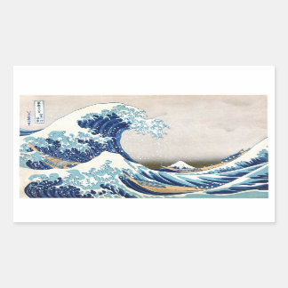 Geweldige golven van Kanagawa Hokusai Rechthoekige Sticker