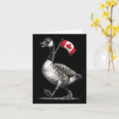 Geweldige Goose Graphic voor Canada liefhebbers Kaart (Gele Bloem)