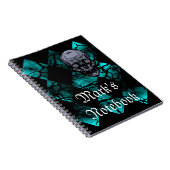 Geweldige Gothic Skull en Diamond Pattern-laptop Notitieboek (Rechterzijde)