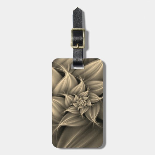 Geweldige goudbloemfractal bagagelabel (Voorkant verticaal)