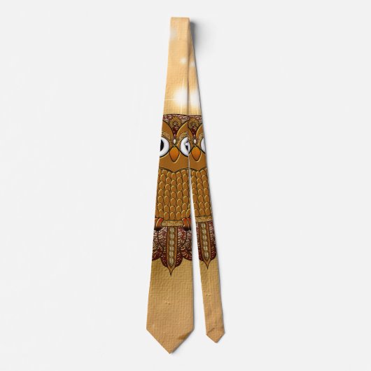Geweldige gouden uil stropdas (Voorkant)
