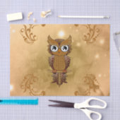 Geweldige gouden uil tissuepapier (Craft)