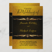 Geweldige goudglitter en zwart kaart (Voorkant / Achterkant)