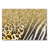 Geweldige goudluipaard en zebra-druk kaart (Voorkant)