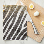 Geweldige goudluipaard en zebra-druk theedoek (Quarter Fold)