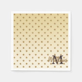 Geweldige goudpolka-punten met glitter glitter servet (Voorkant)