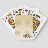 Geweldige goudpolka-punten met glitter glitter speelkaarten (Achterkant)