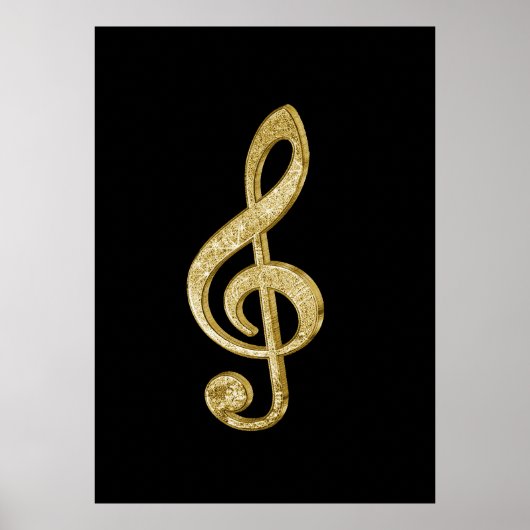 Geweldige goudstaafeffecten verdrievoudigen muziek poster (Voorkant)