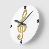 Geweldige goudstaafeffecten verdrievoudigen muziek ronde klok (Hoek)