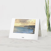 Geweldige Grace Hymn Ocean Sunset Wenskaart Kaart (Achterkant)