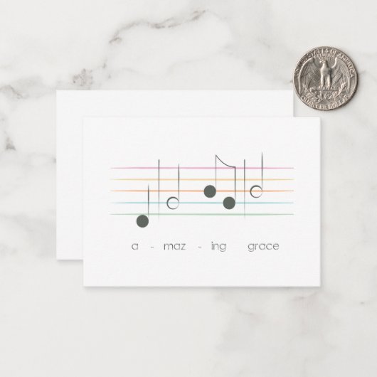 Geweldige Grace Tiny Note Kaart Notitiekaartje (Voorkant / Achterkant in situ)