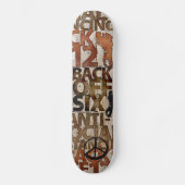 Geweldige graffiti BACK OFF Street Art Lettering Persoonlijk Skateboard (Voorkant)