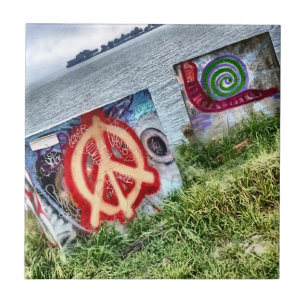 Geweldige graffiti-kunst in Berkeley California Tegeltje