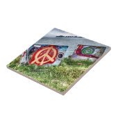 Geweldige graffiti-kunst in Berkeley California Tegeltje (Zijkant)