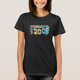 Geweldige graffiti-motief sinds 2003 t-shirt