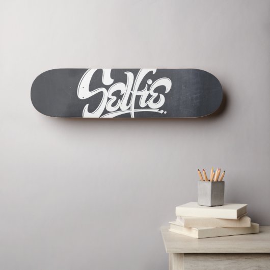 Geweldige graffiti Selfie Street Art Lettering Skateboard (Muurkunst (Horizontaal))