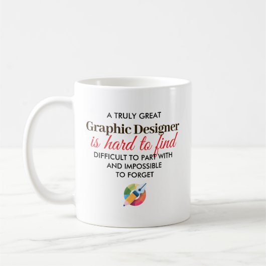 Geweldige grafisch ontwerper gepersonaliseerde naa koffiemok (Links)