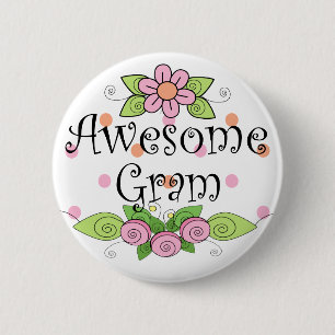 Geweldige Gram T-shirt Ronde Button 5,7 Cm