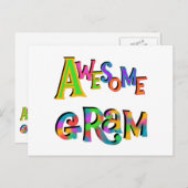 Geweldige Gram T-shirts en cadeautjes Briefkaart (Voorkant / Achterkant)