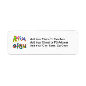 Geweldige Gram T-shirts en cadeautjes Etiket (Voorkant)