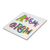 Geweldige Gram T-shirts en cadeautjes Tegeltje (Zijkant)