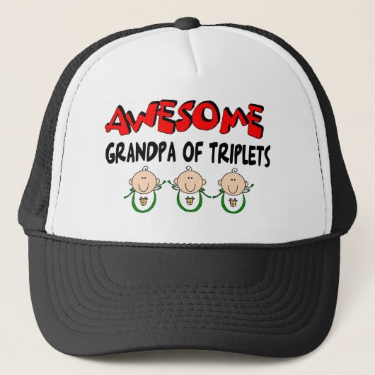 GEWELDIGE GRANDPA VAN DE TRIPLETS TRUCKER PET (Voorkant)