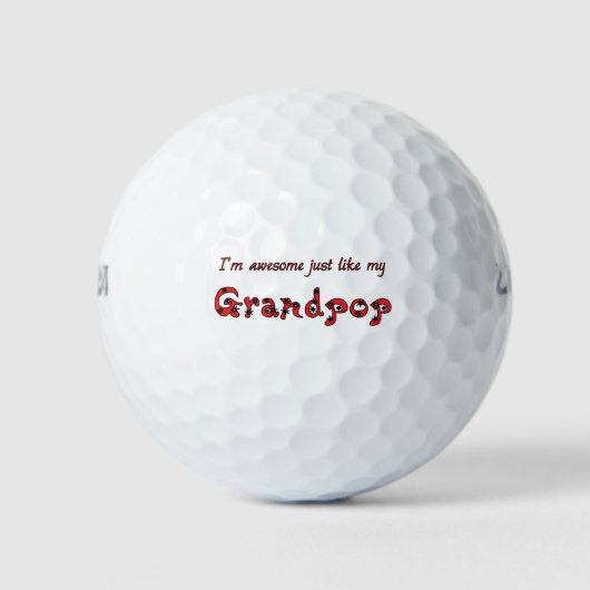 Geweldige Grandpop Golfballen (Voorkant)