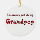 Geweldige Grandpop Keramisch Ornament (Voorkant)